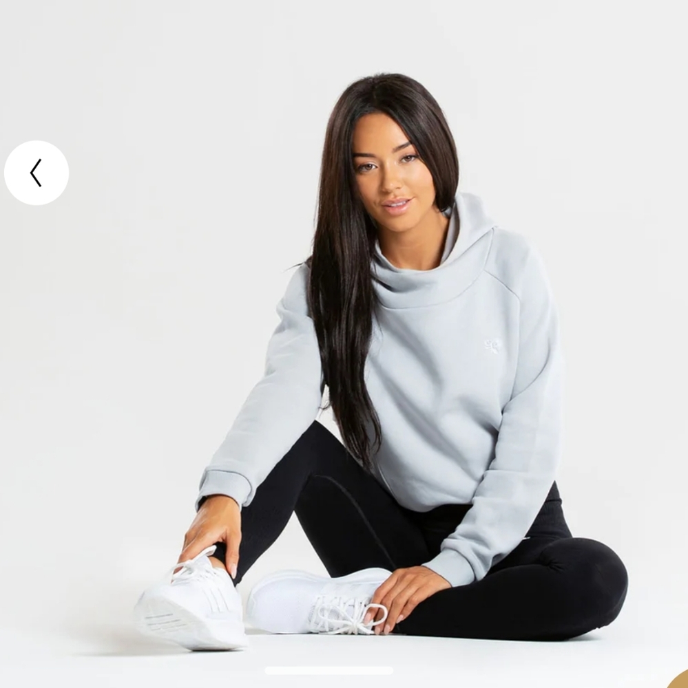 Womens Best Cropped Hoodie Womens Gray Long Sleeve Athleisure Sweatshirt XS